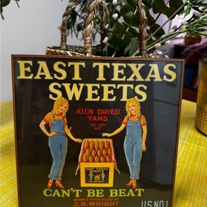 East Texas Sweets original lithograph Vintage Sign